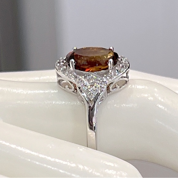 Red Citrine Sterling Silver Ring - Picture 8 of 12